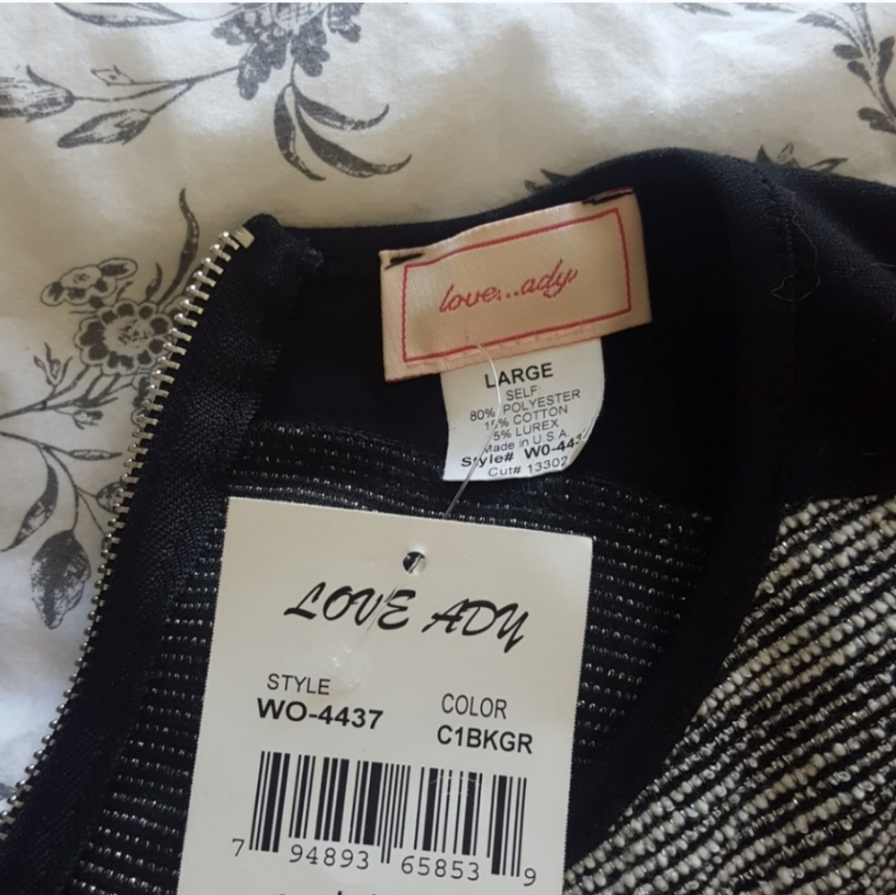 LOVE ADY Stylish Gray and Black Womens Juniors Dress - Picture 5 of 5